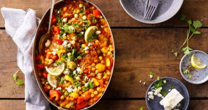Chickpea and lentil curry