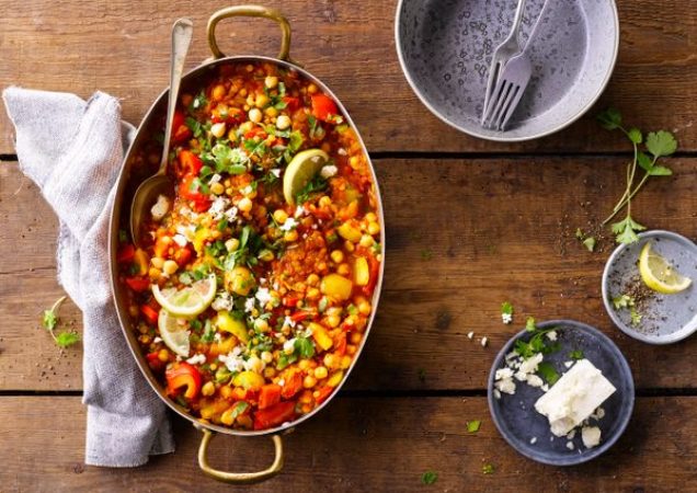Chickpea and lentil curry
