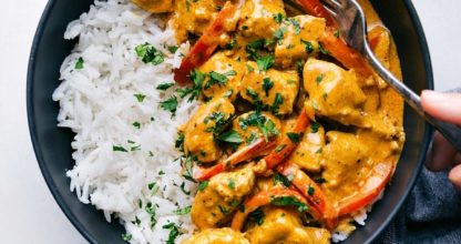 Chicken and vegetable coconut curry